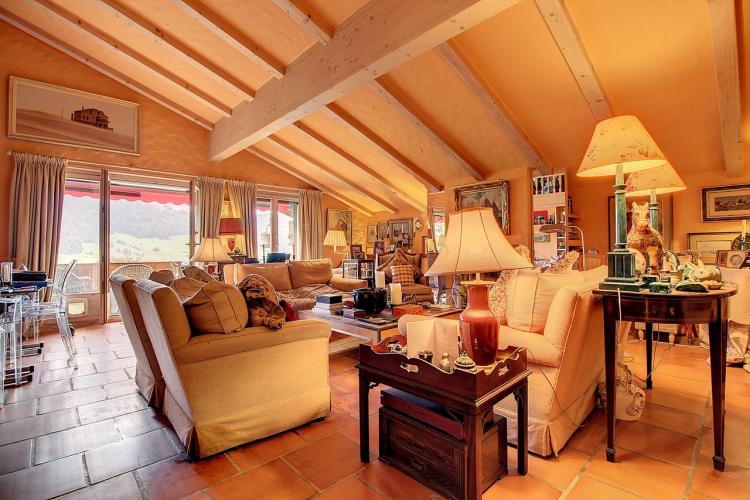 Top floor apartment overlooking the village