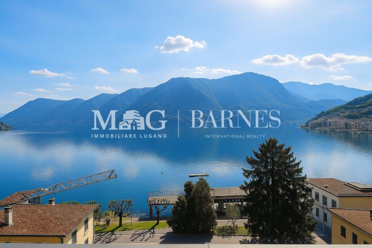 Lugano: Penthouse in Villa d'Epoca mit Seeblick und Panoramaterrasse