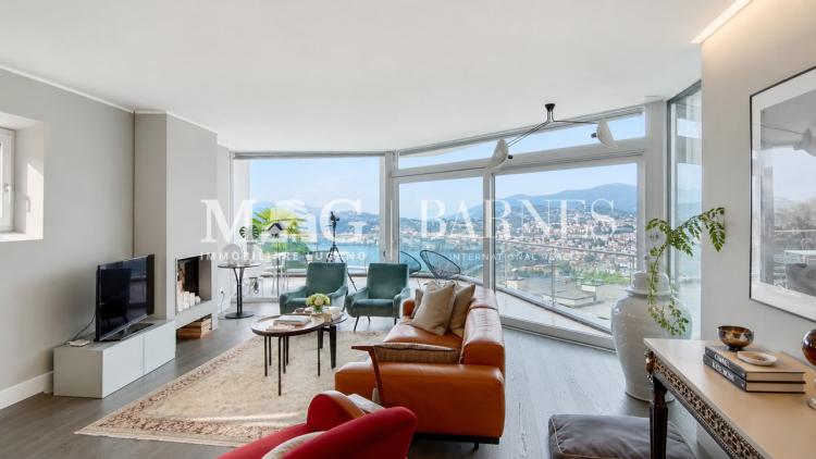 Lugano, Castagnola: Moderne Villa mit Schwimmbad und Seesicht