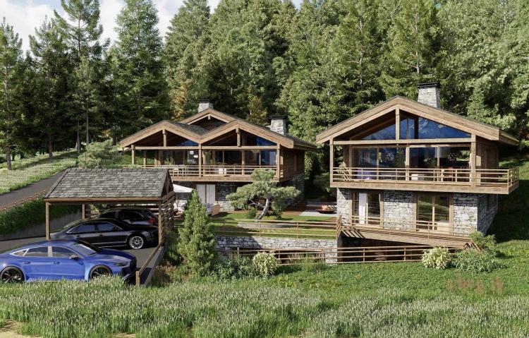 PRÄCHTIGES UND LUXURIÖSES CHALET IM BAU - DIREKT AUF DIE SKI
