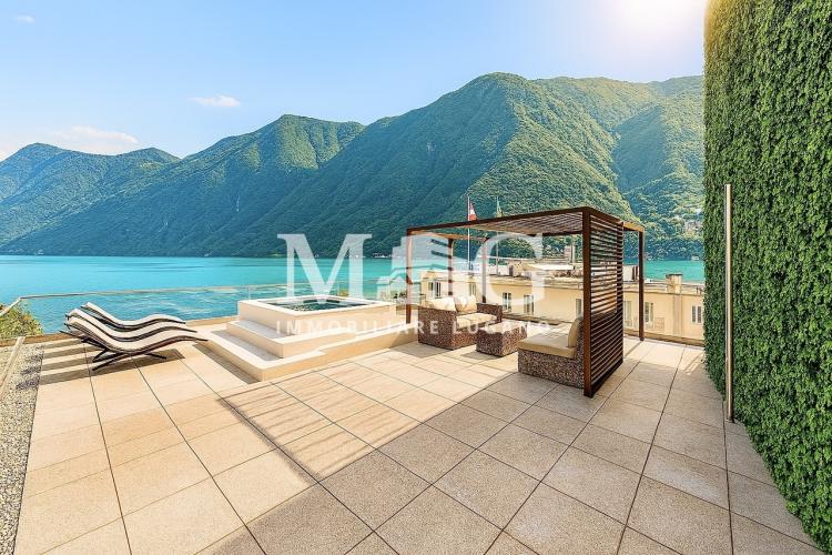 Lugano Centro: Neue 3.5 Zimmer mit Terrasse, Wellnessbereich und Seesi