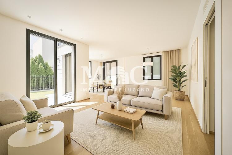 Lugano Centro: 4.5-Zimmer-Wohnung mit Garten