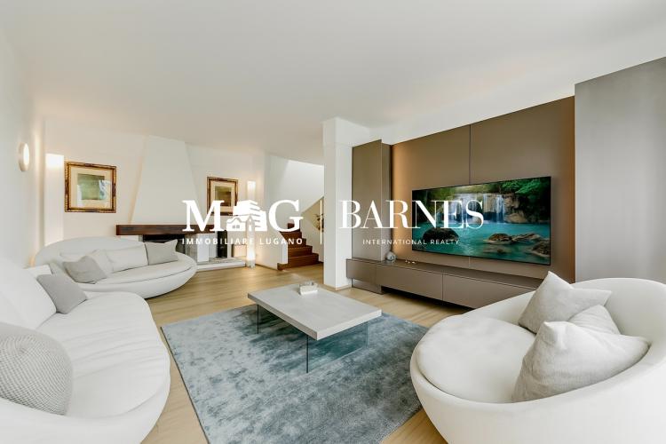 Lugano: Modernes Haus mit Garten und Sauna