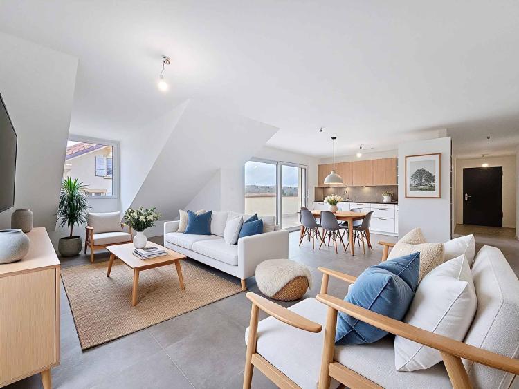 4,5 Zimmerwohnung im Dachgeschoss mit freiem Blick