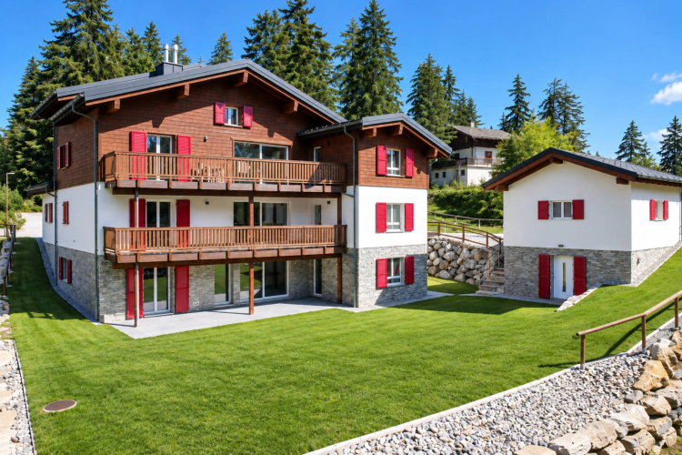 Chalet mit 15,5 Zimmern, bestehend aus drei unabhängigen Apartments