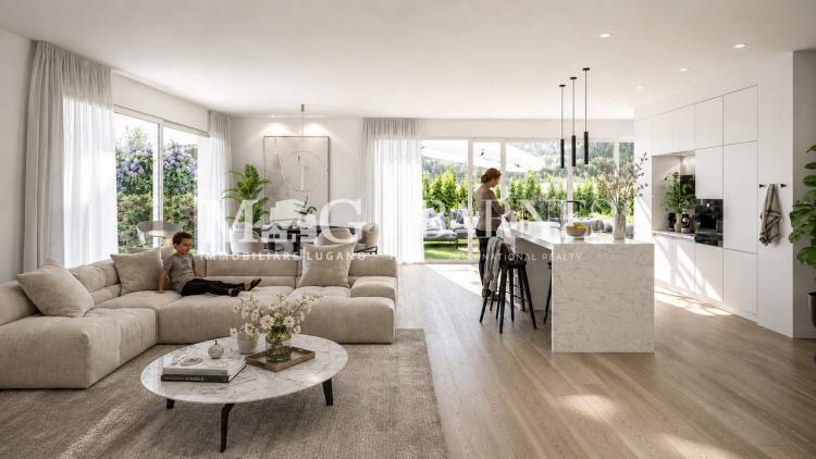 Collina d'Oro: Neue 4,5-Zimmer-Wohnung mit privatem Garten