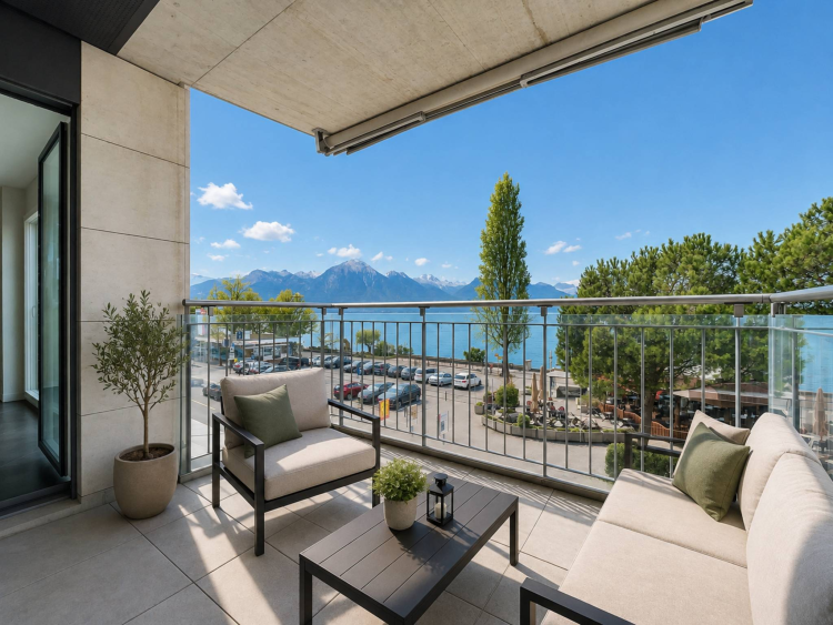 Im Herzen von Montreux, ein 2,5-Zimmer-Apartment mit Seeblick