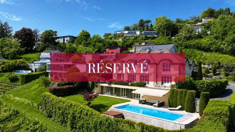 Exklusiv in Lutry – 420 m² große Villa mit Panoramablick auf den See