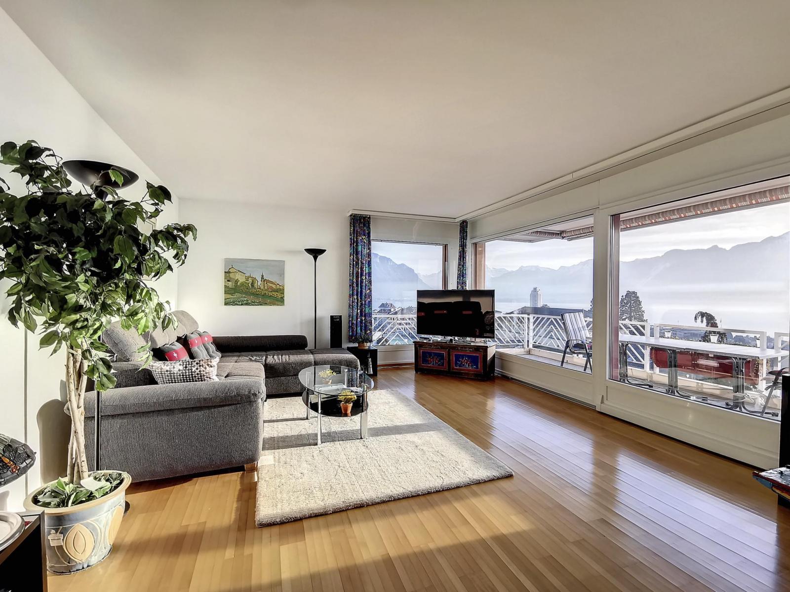 Montreux - Exklusiv! Wohnung mit 76 m² wohnfläche mit panoramablick auf den see