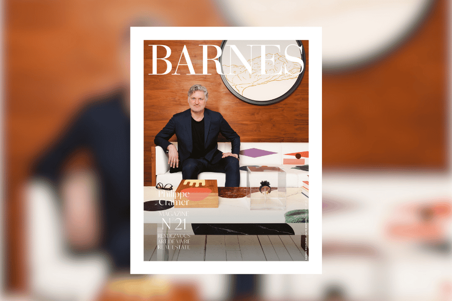 BARNES Magazine Schweiz Nr. 21 – der Genfer Künstler Philippe Cramer auf dem Titelblatt, ein renommiertes Immobilienmagazin