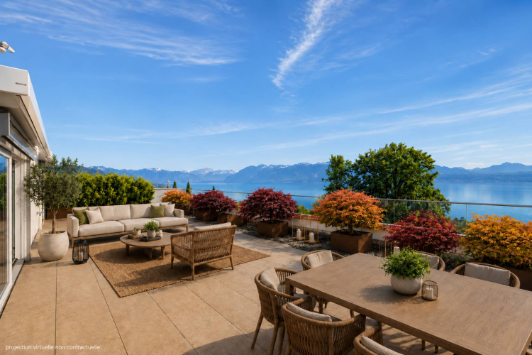 Außergewöhnliches Penthouse mit herrlichem Blick auf den See