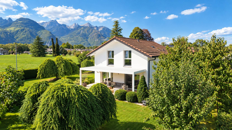 Freistehendes Haus mit 5,5 Zimmern und atemberaubendem Blick auf die Dents du Midi